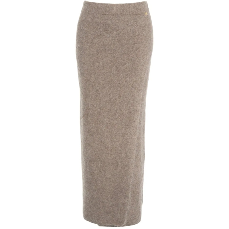 Guess Jupe midi Knit midi skirt grau