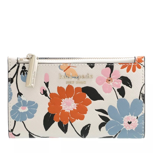 Kate Spade New York Spencer Floral Garden Small Slim Bifold Wallet Multi Bi-Fold Portemonnaie