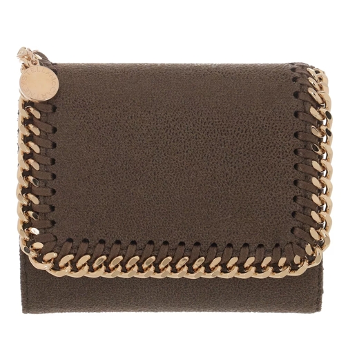 Stella McCartney Falabella Small Flap Wallet  Olive Tri-Fold Portemonnaie