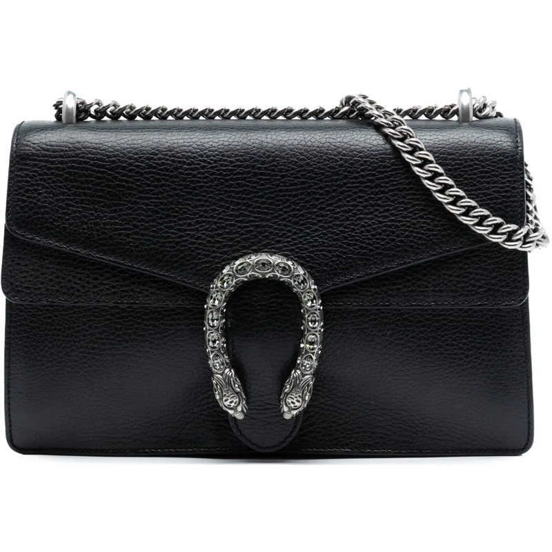 Gucci Schultertasche Small Leather Dionysus Shoulder Bag schwarz