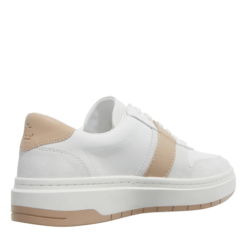 Lauren Ralph Lauren Low-Top-Sneaker Harlie-Sneakers-Low Top Lace Snw Wht/Bianco/Sand Dune(Image 4)