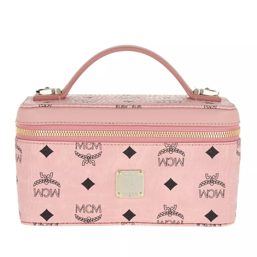MCM Visetos Original Cosmetic Case Soft Pink Crossbody Bag