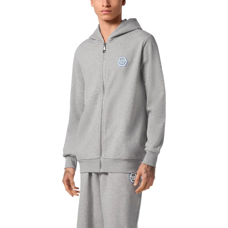 Philipp Plein Top Kapuzen-Sweatjacket Iconic Plein grau(Image 3)