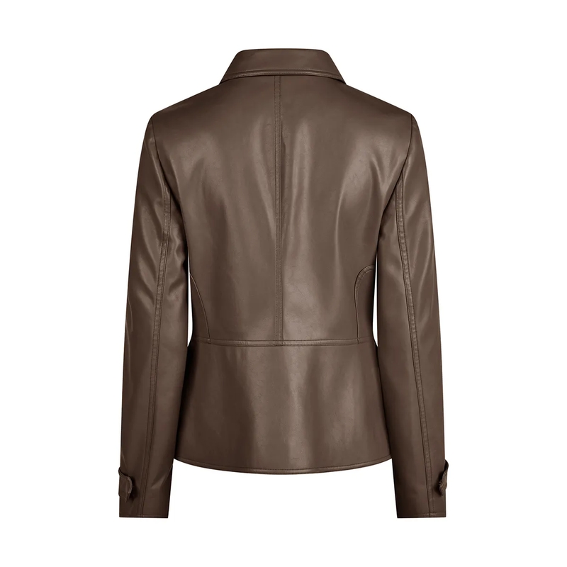 Marc Aurel Blazer Blazer- mit Armriegel- weiches Faux Leather- m braun(Image 5)
