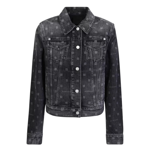 Givenchy Iconic 4G Motif All-Over Denim Jacket Black Jeans
