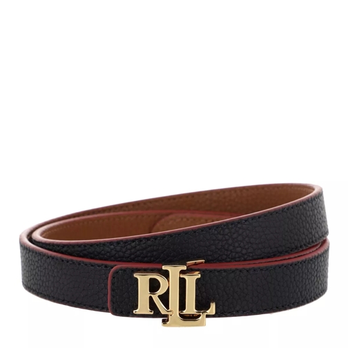 Lauren Ralph Lauren Reversible 20 Belt Skinny S Navy Tan Cintura in pelle
