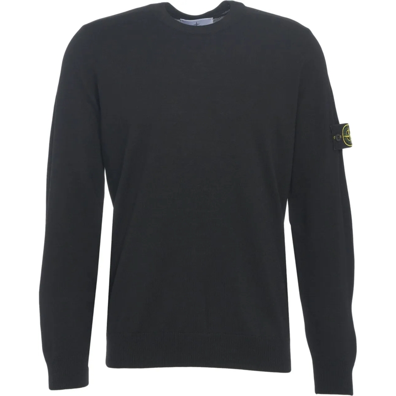 Stone Island  Sweater with logo detail blau