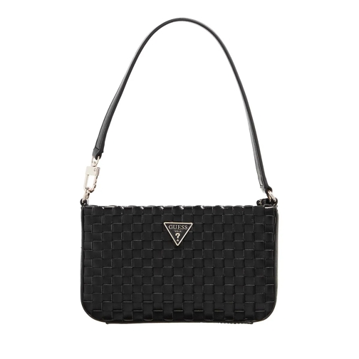 Guess Twiller Mini Top Zip Shoulder Black Satchel