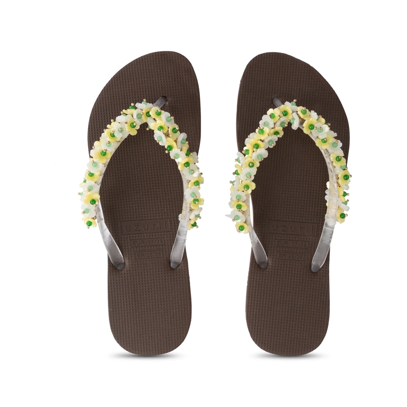 UZURII Flip Flops flip flop Tulum Bloom Yellow mocca(Image 12)