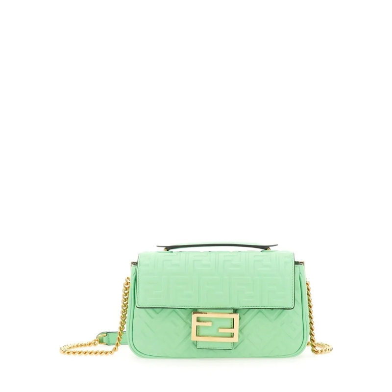 Fendi Schultertasche Nvo - Baguette Chain Midi Bag Green