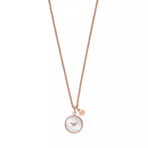 Emporio Armani Stainless Steel Chain Necklace Rose Gold-Tone Mittellange Halskette