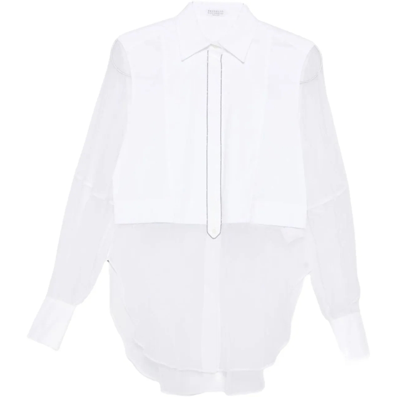 Brunello Cucinelli Bluse Shirts White weiß