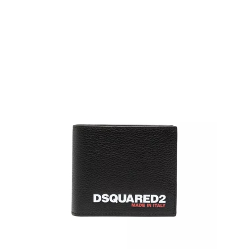 Dsquared2 Logo-Debossed Bi-Fold Wallet Black Portefeuille à deux volets