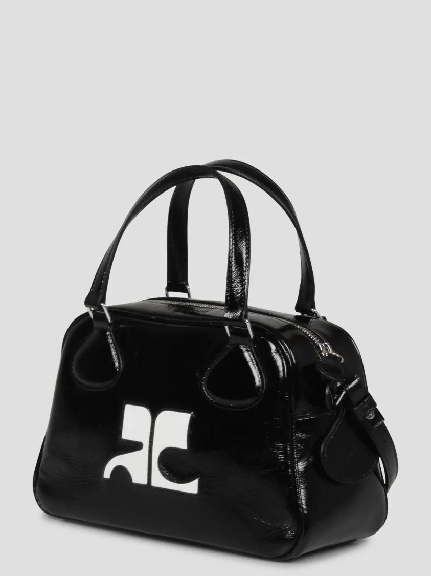 Courrèges Shoppers Re-Edition Naplackbag in zwart