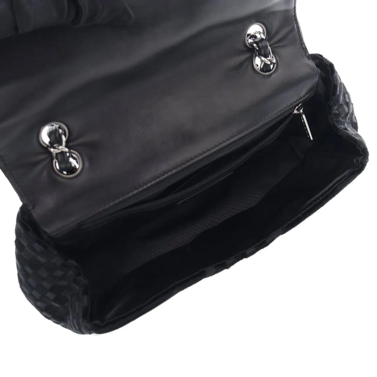 Thumbnail - Chanel Hobo Bags - CC Check Embossed Velvet Belted Side Flap - Gr. unisize - in Schwarz - für Damen