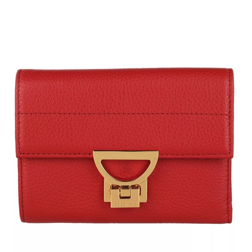 Coccinelle Wallet Grainy Leather Ruby Portemonnaie mit Überschlag