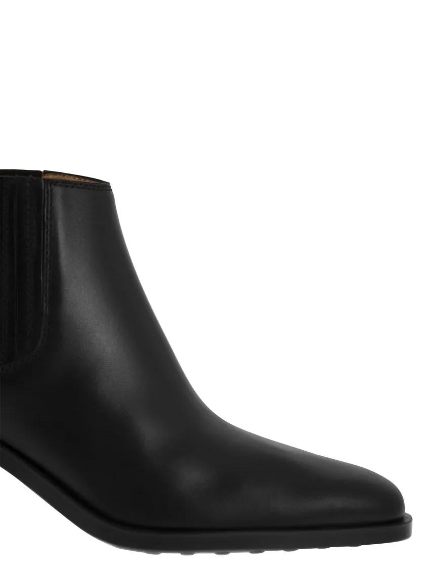 Thumbnail - Tod's Stiefel - Calfskin Ankle Boot With Side Elastic Inserts - Gr. 37 (EU) - in Schwarz - für Damen
