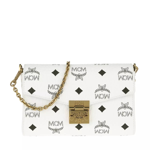 MCM Millie Visetos Small Crossbody Bag White Crossbody Bag