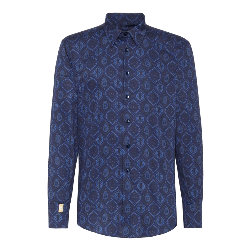 BILLIONAIRE Hemd Hemd Baroque blau
