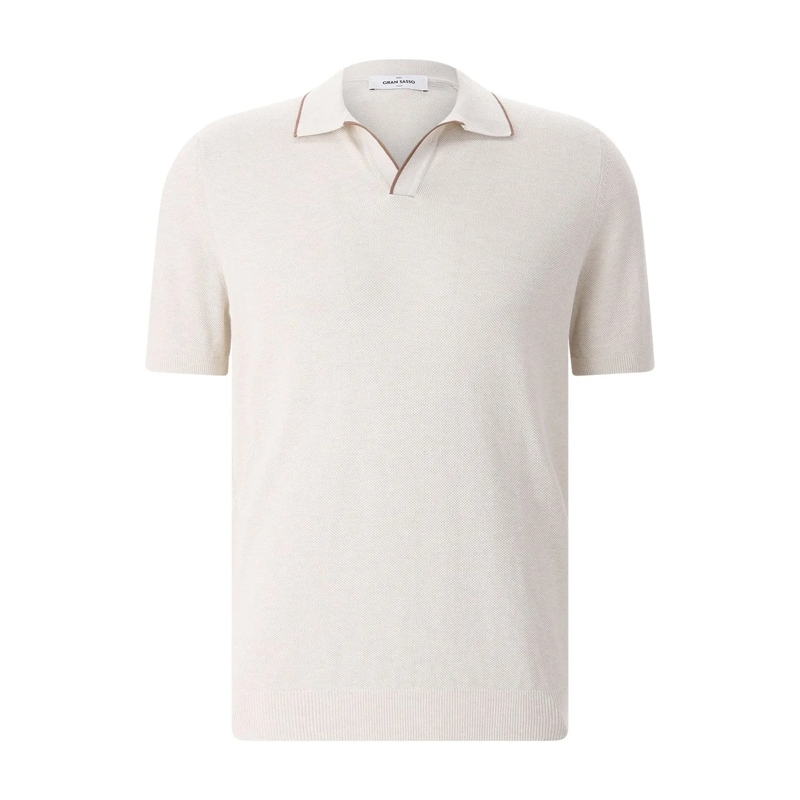 Gran Sasso  Poloshirt aus Baumwolle blau