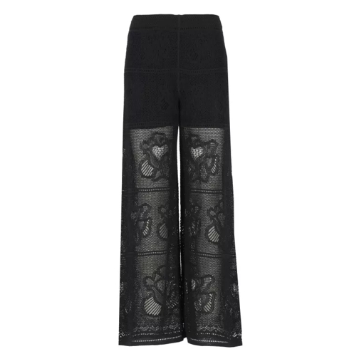 D. Exterior Black Cotton Pants Black 