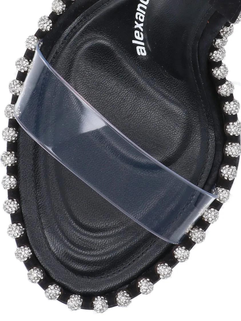 Thumbnail - Alexander Wang Sandalen - "Nova" Sandals – Black With Crystals - Gr. 40 (EU) - in Schwarz - für Damen