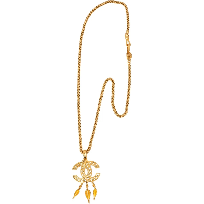 Chanel Mittellange Halskette Chanel Golden CC Longo Necklace mehrfarbig