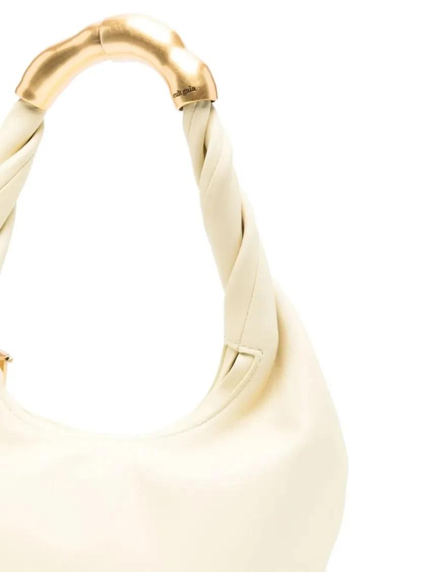 Cult Gaia Shoppers & Totes Rounded Calf Leather Tote Bag in beige