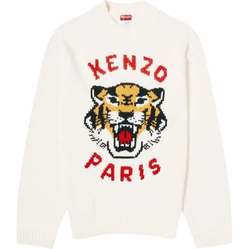 Kenzo  Lucky Tiger Logo Sweater weiß