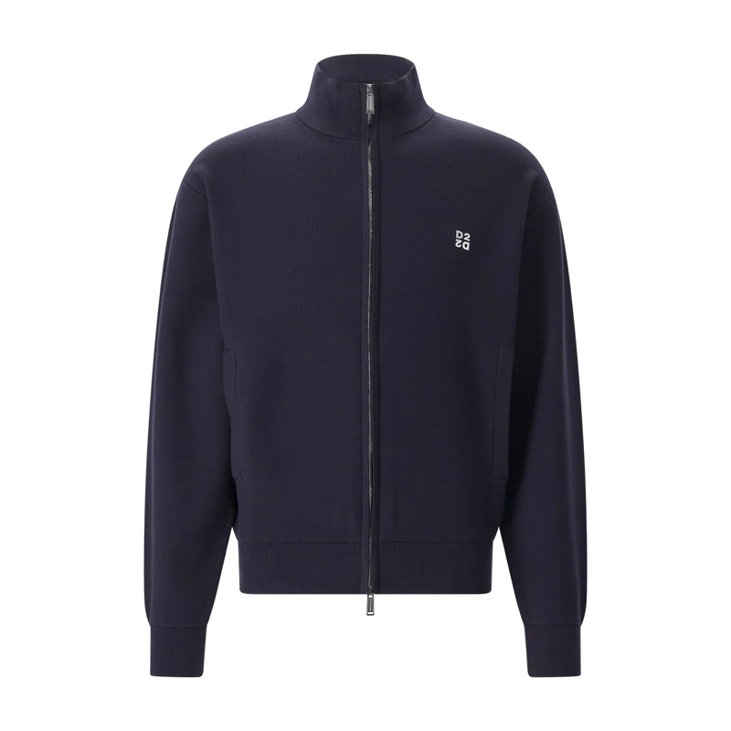Dsquared2 Cardigan Strickjacke mit Logo blau