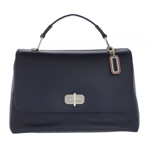 Tommy Hilfiger Soft Turnlock Satchel Sky Captain Borsa a tracolla