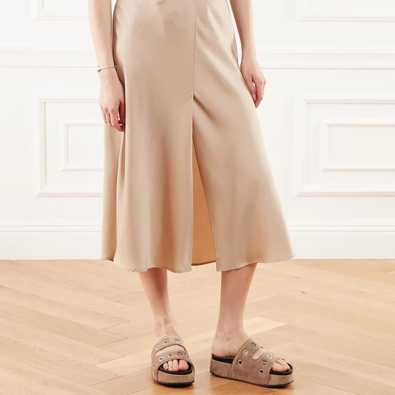 INUIKII Slides Suede Studs Taupe(Image 2)