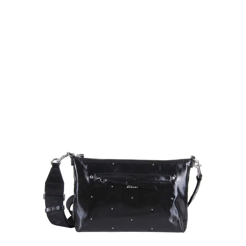 Isabel Marant Schultertasche Studded Black Leather Shoulder Bag Black
