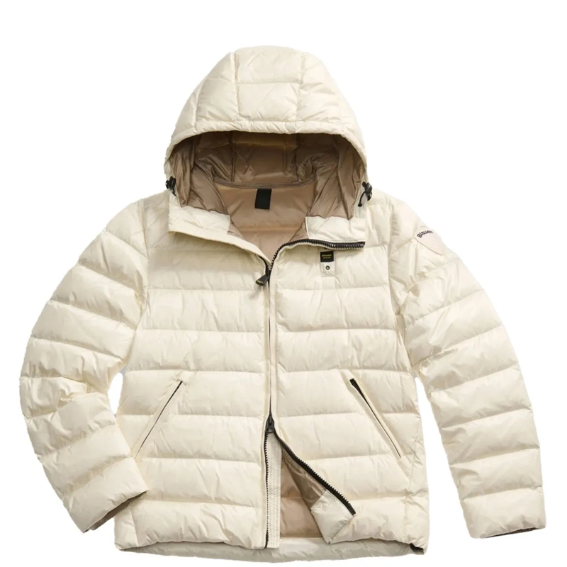 Blauer Doudoune Coats White weiß