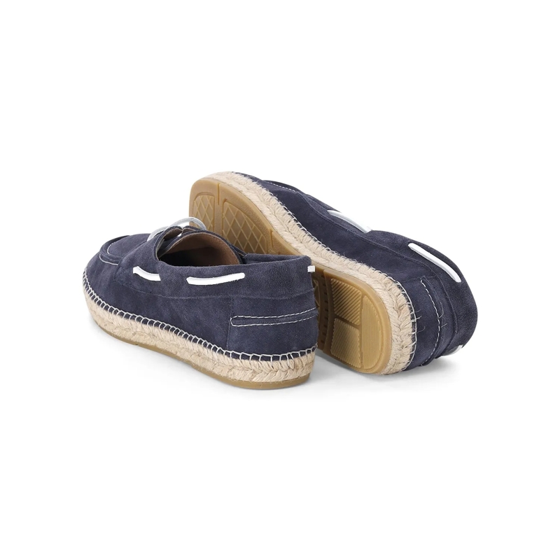 Espadrij l’originale Schnürschuhe Slipper Navire aus Veloursleder blau(Image 3)