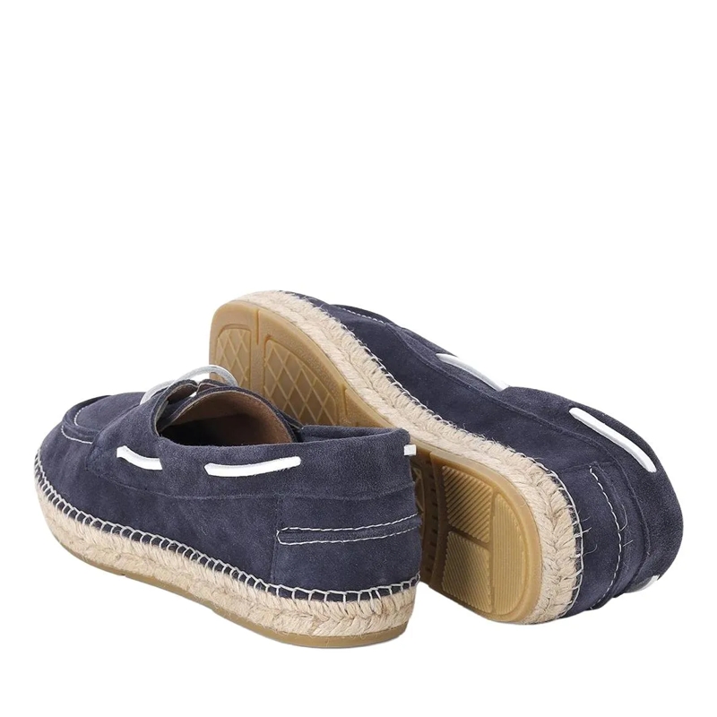 Espadrij l’originale Schnürschuhe Slipper Navire aus Veloursleder blau(Image 2)