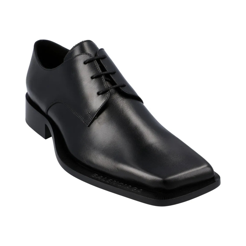 Balenciaga Veterschoenen Leather Cut Derby Shoes Black Black