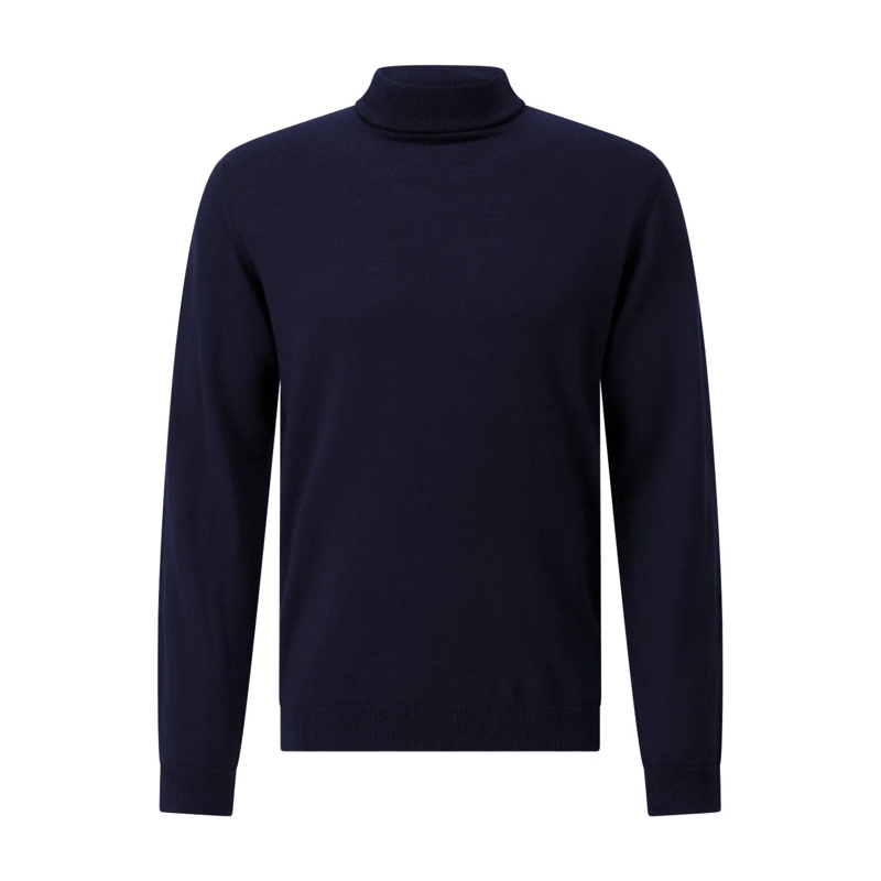 Roberto Collina Pull Rollkragenpullover aus Wolle Navy