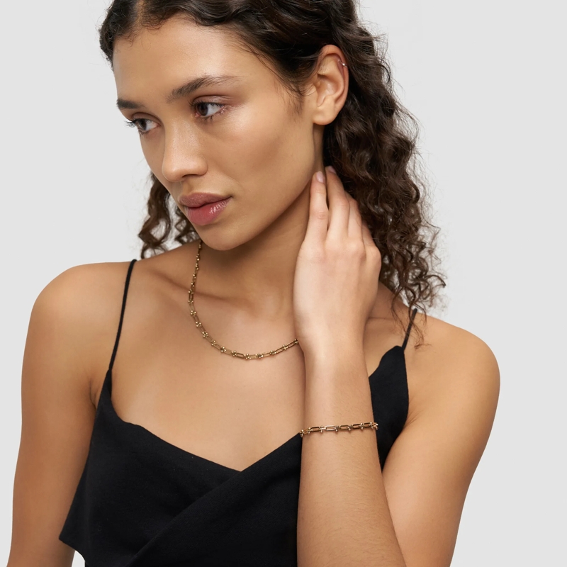 Liebeskind Berlin Mittellange Halskette Edelstahl Urban Chic gold(Image 7)