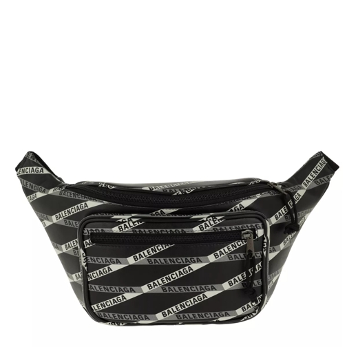 Balenciaga Explorer Belt Bag Leather Black/White Crossbody Bag