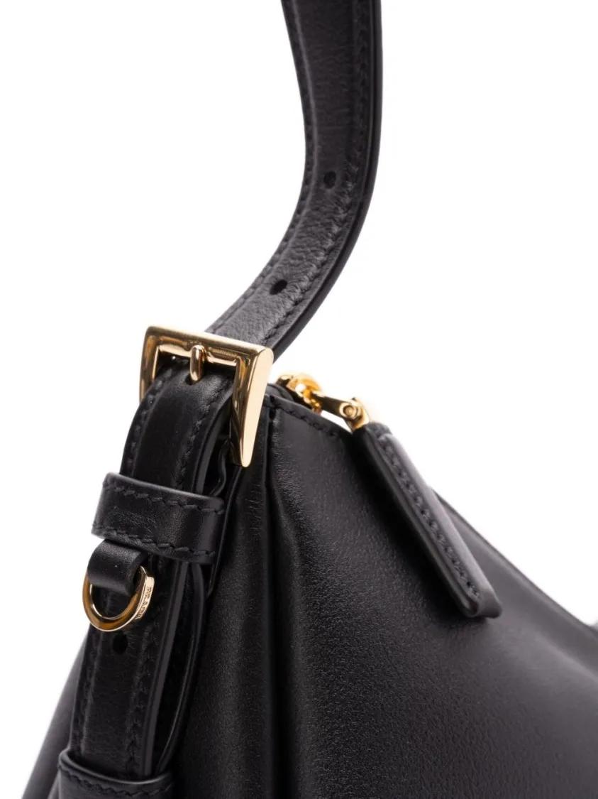 Prada Crossbody bags Structured Black Shoulder Bag With Aesthetic in zwart