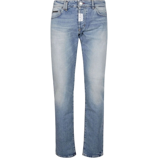 Philipp Plein Slim Fit Jeans Super Straight Jeans Blue blau