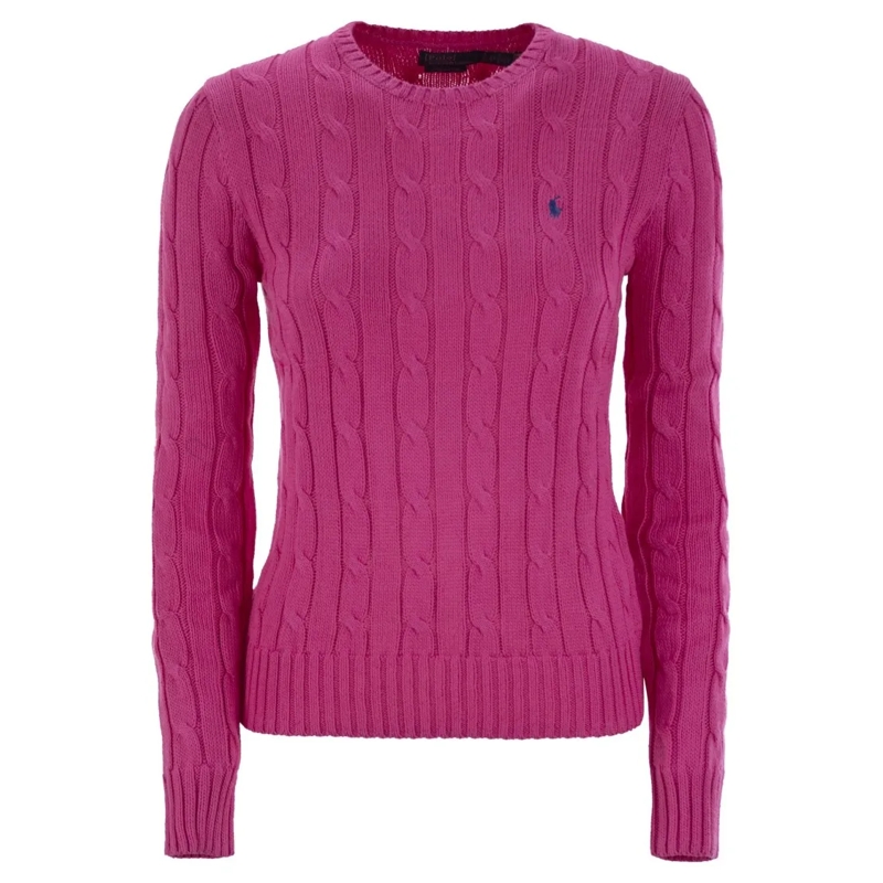 Polo Ralph Lauren Pull Slim-Fit Cable Knit Sweater Pink