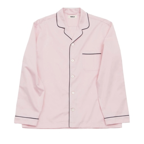 Tekla  Pink Satin Nightshirt Neutrals