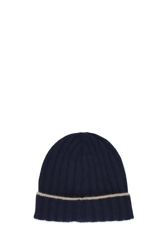 Brunello Cucinelli Mützen - Cashmere Beanie Cap - Gr. L - in Schwarz - für Damen