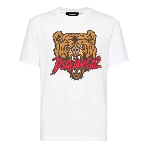 Dsquared2 White Cotton T-Shirt White Magliette