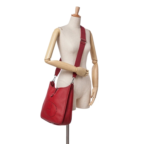 Hermès Sac à bandoulière 2011 Clemence Evelyne III 29 PM rot (Image 8)