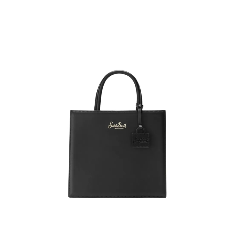 Mc2 Saint Barth Sac à bandoulière Compact Midi Tote Bag With Rectangular Silhouette Black