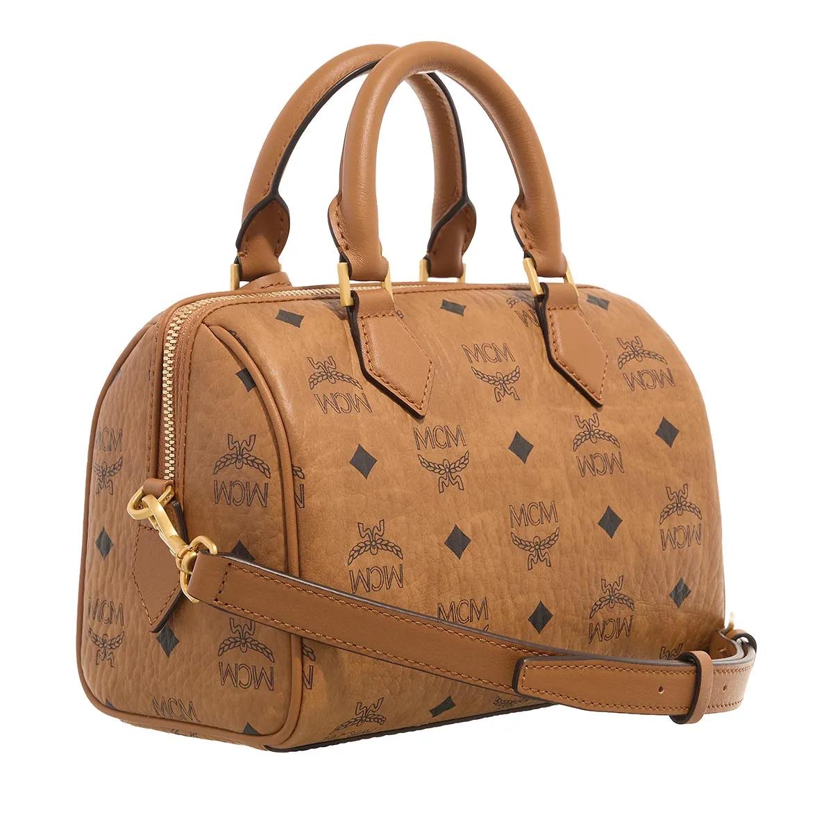 MCM Bowlingtassen Visetos Boston Small in cognac