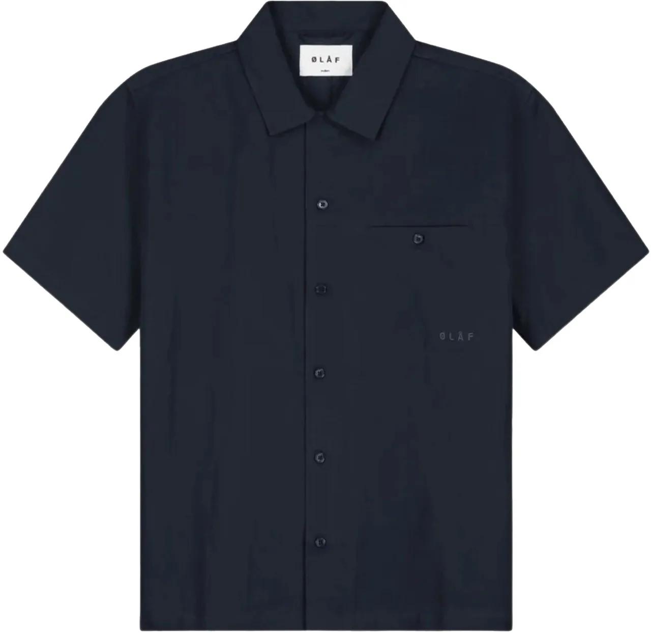 Thumbnail - ØLÅF - Hussein T Shirts & Polo's Sunn Linen Shirt - Größe XL - blue